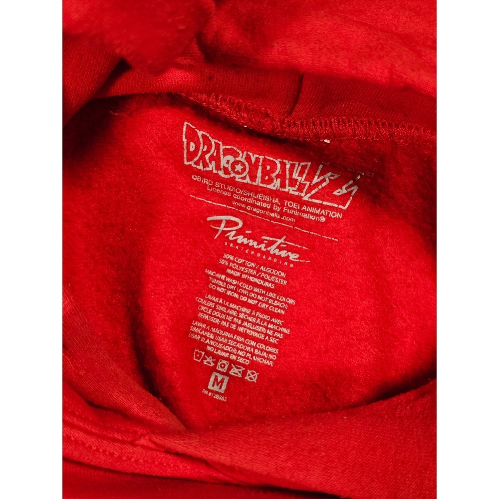 Primitive x Dragon Ball Z Mens Red Hoodie Z Fighters Graphic Sweatshirt Medium - Picture 4 of 7